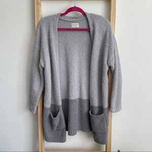 Two-tone teddy cardigan
